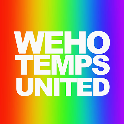 WeHo Temps United rainbow logo